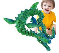 Dragón Impreso 3D - Juguete Antiestrés Articulado PLA | Dragón Juntas Flexibles | Movimiento Suave Construcción Duradera | Decoración Escritorio, Regalo Fantasía, Juego
