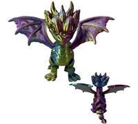 dragón impreso en 3d dragón de cristal púrpura decoración del hogar escritorio ejecutivo decoración oficina en casa decoración cake topper para fiesta de cumpleaños