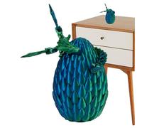 Dragón Impreso en 3D en el Huevo, Modelo de Animal móvil, Juguete de Criatura de fantasía, Concha Flexible, diseño Creativo de Escala, Figura mítica de Juego de Cola Larga, diversión cautivadora
