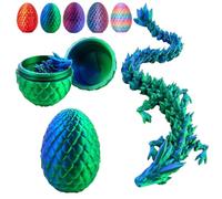 Dragón Impreso en 3D en Huevo, Huevo de dragón Impreso en 3D, Misterioso dragón Juguete, Huevo de de Cristal Misterioso Juguetes Sorpresa para (Radiante Verde)