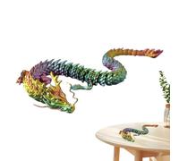 Dragón impreso en 3D,estampados en 3D | Dragón grande impreso en con junta flexible,Figuras de animales fantásticos, decoración del hogar degradado, juguete de oficina para niños y niñas
