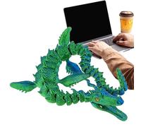 Dragón Impreso en 3D - Figura De Dragones Completamente Articulada, Juguetes De Articulaciones Flexibles | Juguete Antiestrés Coleccionable para Adultos, Niños Y, Pantalla De Oficina, Regalo, Dado