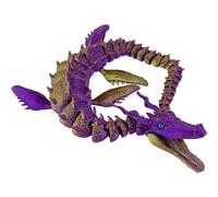 Dragón impreso en 3D - Gran impresión 3D con articulaciones flexibles, juguete de dragón impreso en 3D para niños y adultos para Navidad, Pascua, cumpleaños de coleccionistas adolescentes, lus