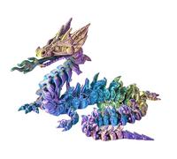 Dragón Impreso En 3D - Juguetes Fidget Articulados,Dragón de Fuego Sensorial Flexible Coleccionables para Decoración de Fiestas Escritorio Estantería