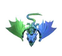 Dragón Impreso en, dragón articulado Impreso en,Juguete Realista con impresión - Decoración del hogar de dragón articulado antiestrés con articulaciones móviles