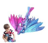 Dragón Impreso En - Dragón Impreso En , Juguete Antiestrés | Juguete De Dragón Wyven Emplumado, Estatuas De Dragón En Miniatura Articuladas, Novela Juguete De Mesa Para Niños