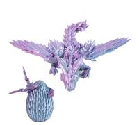 Dragón Impreso En Huevo - Juguete De Dragón Articulado, Figura De Fantasía Detallada | Partes Móviles Dragon Schilling Dentro Del Huevo Texturizado, Niños Niñas Tiempo De Juego Creativo Imaginativo Pa