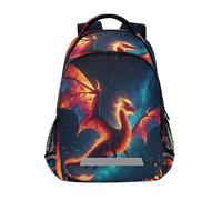 Dragon in The Dark Night Mochilas para niños, mochila escolar, mochila para estudiantes, mochila para niños y niñas, bolsa casual, Dragón en la noche oscura, Talla única