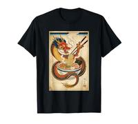 Dragón japonés Comiendo Ramen - Ukiyo-e Art Aesthetic Camiseta