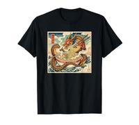 Dragón japonés Comiendo Ramen - Ukiyo-e Art Aesthetic Camiseta