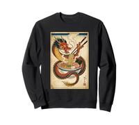 Dragón japonés Comiendo Ramen - Ukiyo-e Art Aesthetic Sudadera