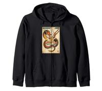 Dragón japonés Comiendo Ramen - Ukiyo-e Art Aesthetic Sudadera con Capucha