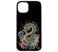Dragón Japonés Japón Kanji Cerezo Flores Ondas Dragón Carcasa para iPhone 15 Plus