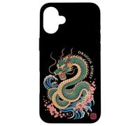 Dragón Japonés Japón Kanji Cerezo Flores Ondas Dragón Carcasa para iPhone 16 Plus
