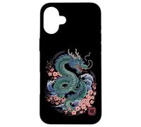 Dragón Japonés Japón Kanji Cerezo Flores Ondas Dragón Carcasa para iPhone 16 Plus
