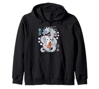 Dragón japonés Kawaii Cello Cat Music Band Orquesta Anime Sudadera con Capucha