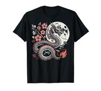 Dragón japonés Sakura Moon Cherry Blossom Hombres Mujeres Niños Camiseta