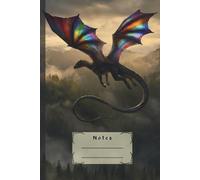 Dragon Journal: Rainbow Wings Fantasy Notebook: 120 Lined Pages | 6x9 Composition Book for Writing, Notes & Reflection | Gift for Dragon Lovers