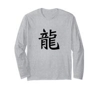 Dragon Kanji - Caligrafía China Japonesa, diseño mítico Manga Larga