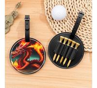 Dragon King in Fire Bolsa organizadora de camisetas de golf, bolsa deportiva portátil negra con clip para cinturón, fácil de transportar