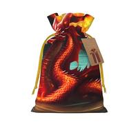 Dragon King in Fire - Bolsas de regalo con cordón, bolsas de día festivo, bolsas de golosinas, bolsas de regalo de Navidad