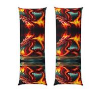 Dragon King in Fire - Funda de almohada de cuerpo largo de 20 x 60 pulgadas, forro de cama acogedor y cómodo, decoración del hogar, experiencia decorativa