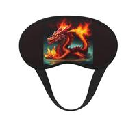 Dragon King in Fire - Máscara opaca para dormir, poliéster suave, antiluz, elegante, adecuada para hombres y mujeres, para el trabajo diario y viajes al aire libre.