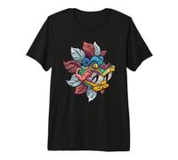 Dragón Lagarto Colorido Maya del Azteca Quetzalcóatl Camiseta Premium