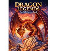 DRAGON LEGENDS: Adult Coloring Book - Stress Relief Coloring for Adults, Teens & Kids | Relax with Amazing and Easy Fantasy Dragon Designs