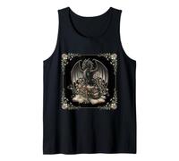 Dragon Library Books Gothic Cottagecore Camiseta sin Mangas