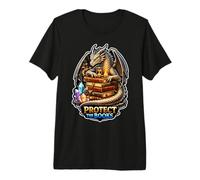 Dragon Library Guardian Mantiene Las Historias seguras Camiseta Premium