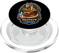 Dragon Library Guardian Mantiene Las Historias seguras PopSockets PopGrip para MagSafe