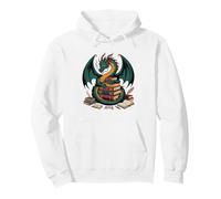 Dragon Libros Lectora Fantasia Lector Ratona De Biblioteca Sudadera con Capucha