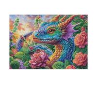 Dragón Llama Violeta Puzzle 300 Piezas Juguete Educativo Rompecabezas Impossible para Adultos Aliviar Estrés Decoración Hogar DIY Creativo 300 PCS