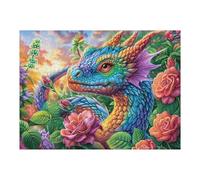 Dragón Llama Violeta Puzzle 500 Piezas Desafío Intelectual 3D Realista Rompecabezas para Hombres Y Mujeres Obra De Arte Colorido Decoración Hogar 500 PCS