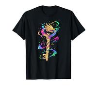 Dragon Magic Key Nivel 3 Poder Fantasía Arco Iris Camiseta