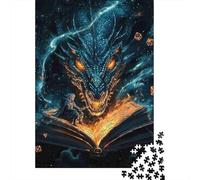 Dragón Mágico Libro de Cuentos Puzzle de 1000 Piezas Papel para Adultos Escena Nocturna Juego de Puzzle 1000 Piezas Relajación Decoración Regalo 38x26cm/1000pcs
