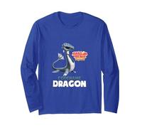 Dragon Mania Legends Nombre de código Dragón Manga Larga, Unisex para Adultos, Azul Real, S