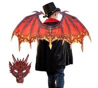 Dragon Masque Wing Set, Adult PU Foam Cosplay Kit, 200g Costume Accessories with Face and Wings for Role-Play, Halloween, Carnival Events, Fantasy Parties, Dress-Up Themed Celebrations