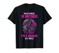 Dragón Mujer Humor No Damisela En Angustia Fantasía Camiseta
