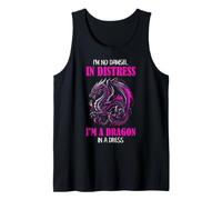 Dragón Mujer Humor No Damisela En Angustia Fantasía Camiseta sin Mangas