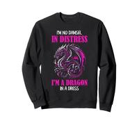 Dragón Mujer Humor No Damisela En Angustia Fantasía Sudadera