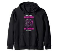 Dragón Mujer Humor No Damisela En Angustia Fantasía Sudadera con Capucha