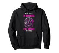 Dragón Mujer Humor No Damisela En Angustia Fantasía Sudadera con Capucha