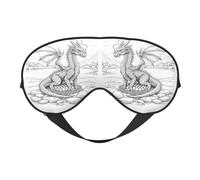 Dragon Nest Sketch - Máscara para dormir, doble cara, máscaras para dormir para mujeres y hombres, cubiertas opacas para dormir, viajes