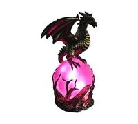 Dragon Night Light, Decorative Resin Dragon Egg - Figura de mesa con lámpara USB de noche, luz para el hogar, hogar, dormitorio, cafetería, mesa, entryway ambiental, decoración de fantasía