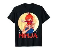 Dragon Ninja Girl Anime Guerrero Estética Kawaii Feminista Camiseta