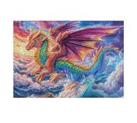 Dragón Oriental sobre el Mar de Nubes Puzzle 300 Piezas Papel Mayores Terapia Relajación Relajación Mental Más Vendido Original 300 PCS