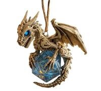 Dragon Ornaments | 2D Dice Holiday Pendant | Christmas Hangable Ornaments | For Home Living Room Party Apartment Workplace Car Interior Rearview