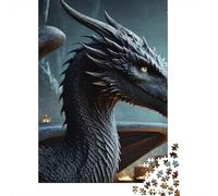 Dragón Paquete De 1000 Piezas Grey City Dragón Papel Ecológico Personas Que Aman Entrenamiento Cerebral Portátil Fácil Almacenar Rompecabezas 70x50cm/1000pcs